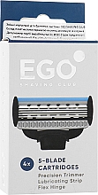 Razor Blade Refill, 4 pcs Ego Shaving Club 5-Blade Cartridges