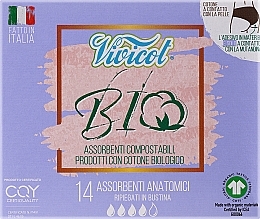 Ultra-Thin No-Wings Sanitary Pads, 14 psc Vivicot Bio Anatomic