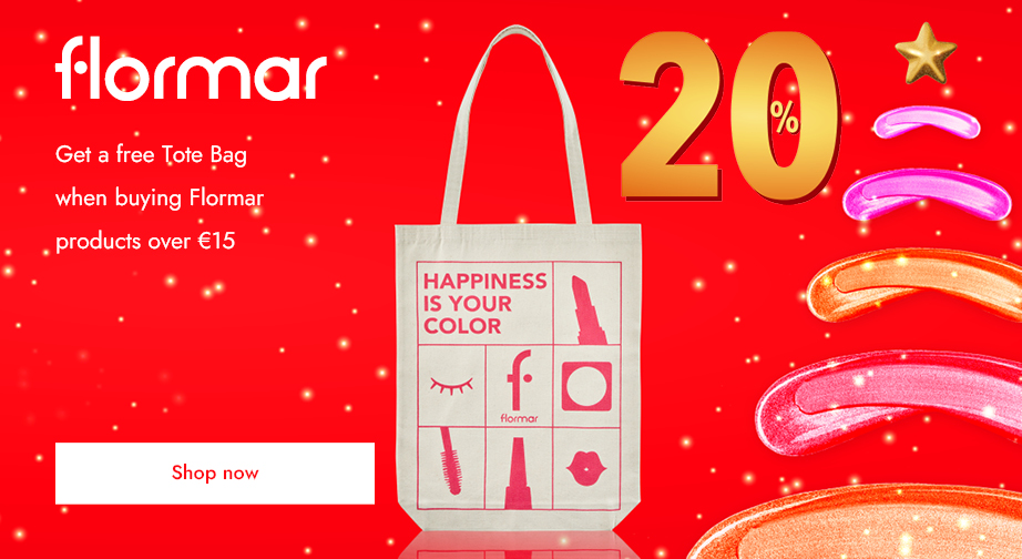 20% off all Flormar products. Get a free Tote Bag when buying brand products over €15