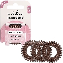 Hair Ring, 3 pcs Invisibobble Original Pretzel Brown