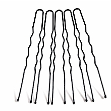 Invisible Hair Pins, black 5 cm, 50 pcs Donegal Hair Grips