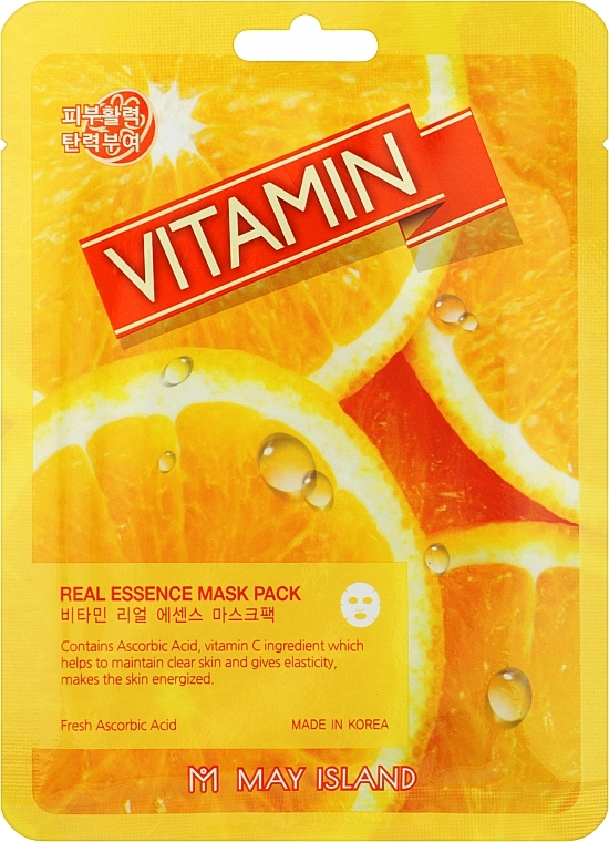 Vitamin C Face Mask - May Island Real Essence Vitamin Mask Pack