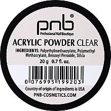 Transparent Acrylic Powder PNB Acrylic Powder Clear