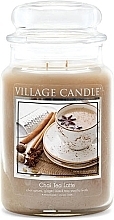 Scented Candle in Glass Jar Village Candle Chai Tea Latte