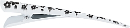 Claw Clip FA-5750, white with black flowers Donegal