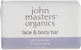 Face and Body Soap John Masters Organics Lavender Rose Geranium & Ylang Ylang Face & Body Bar