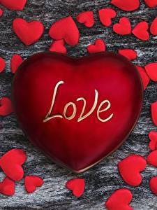 Images Valentine's Day Red Heart Lettering English love