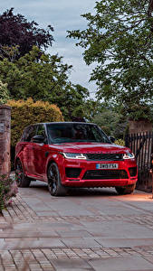 Pictures Range Rover Sport utility vehicle Red Metallic 2019-20 Sport HST