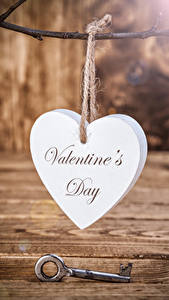 Picture Valentine's Day Boards Heart Key lock English