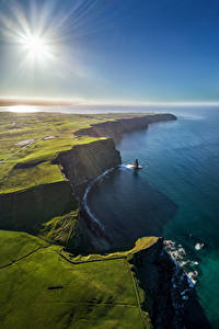 Hintergrundbilder Irland Küste Sonne Clare