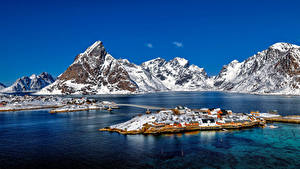 Fotos Norwegen Lofoten Berg Natur