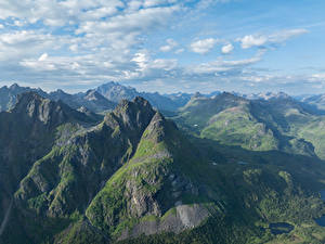 Hintergrundbilder Norwegen Lofoten Gebirge Natur