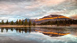 Bilder Norwegen Berg See Wolke Spiegelt Hemsedal Natur