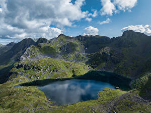 Fotos Norwegen Berg See Lofoten Wolke Natur