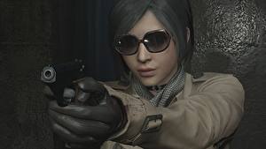 Papel de Parede Desktop Resident Evil 2 2019 Pistola Óculos Mão Ada Wong Jogos 3D_Gráfica Meninas