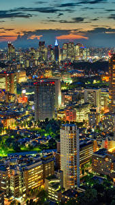 Hintergrundbilder Japan Präfektur Tokio Haus Wolkenkratzer Megalopolis Nacht