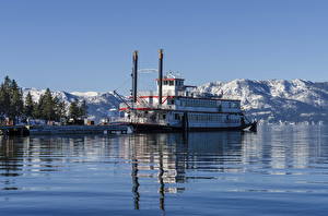 Hintergrundbilder Flusse Vereinigte Staaten Schiffe Nevada Zephyr Cove Natur