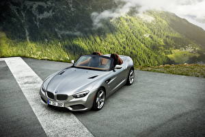 Sfondi desktop BMW Montagna Argento colore Decappottabile Roadster 2012 Roadster Zagato macchina