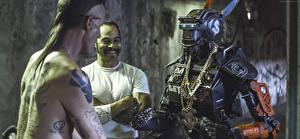 Papel de Parede Desktop Chappie 2015 Homem Tatuagem Robôs Filme