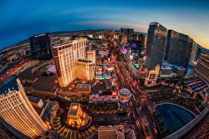 Fotos Wolkenkratzer USA Nevada Las Vegas Von oben HDRI Städte