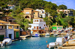 Fotos Spanien Resort Gebäude Schiffsanleger Segeln Motorboot Mallorca Städte