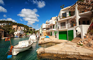 Fotos Spanien Resort Haus Seebrücke Boot Mallorca Cala Figuera