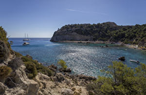 Bilder Griechenland Küste Felsen Kleine Bucht Rhodos