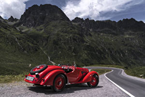 Sfondi desktop Rétro BMW Rosso Metallico Roadster 1936-40 328 Roadster autovettura