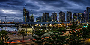 Bilder Australien Melbourne Haus Abend Straßenlaterne