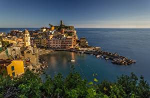 Hintergrundbilder Küste Haus Italien Ligurien Kleine Bucht Cinque Terre Städte