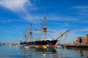 Fotos England Bootssteg Schiffe Segeln Portsea Portsmouth Städte