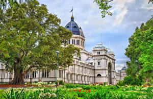 Fotos Australien Melbourne Haus Museen Bäume Royal Exhibition Building Städte