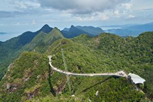 Bilder Malaysia Berg Wald Landschaftsfotografie Brücken Langkawi Natur