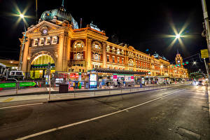 Bilder Australien Melbourne Haus Wege Straße Nacht