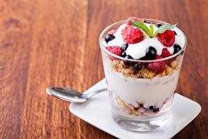 Fonds d'écran Yaourt Dessert Baie botanique Muesli Verre aliments