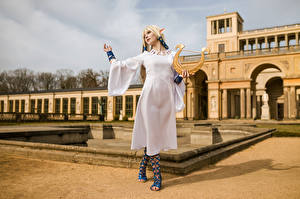 Bureaubladachtergronden Mikhail Davydov photographer Elfen Blonde Cosplay Poseren Zelda jonge vrouw Fantasy