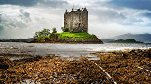 桌面壁纸，，蘇格蘭，城堡，岛，Castle Stalker，大自然