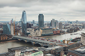 Picture England Houses River Bridge London Cities