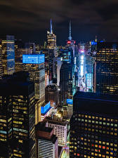 Bilder Vereinigte Staaten Gebäude Wolkenkratzer New York City Nacht