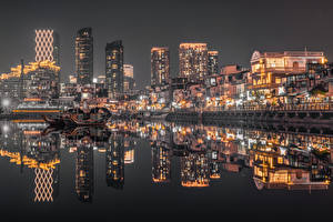 Fotos Hongkong Haus Wolkenkratzer Spiegelung Spiegelbild