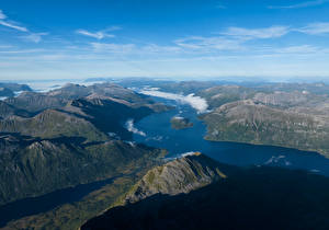 Fotos Norwegen Gebirge Lofoten Fjord