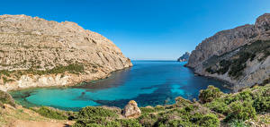 Desktop hintergrundbilder Spanien Mallorca Meer Felsen  Natur