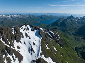 Fotos Norwegen Gebirge Lofoten Park Fjord