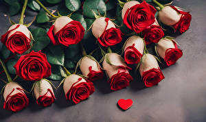 Wallpaper Roses Bouquets Heart flower