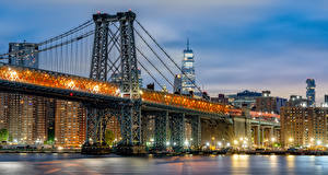 Hintergrundbilder Vereinigte Staaten Gebäude Brücke Flusse New York City Städte