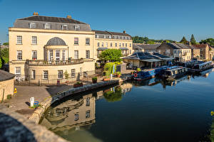 Hintergrundbilder England Haus Binnenschiff Kanal Bath Städte