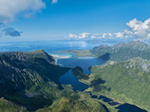 Bilder Norwegen Berg Lofoten Fjord Natur