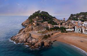 Images Spain Coast Castle Building Tossa de Mar