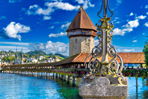 Pictures Switzerland Lake Towers Luzern