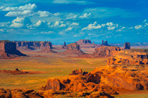 Фото США Пейзаж Облака Утес Monument Valley